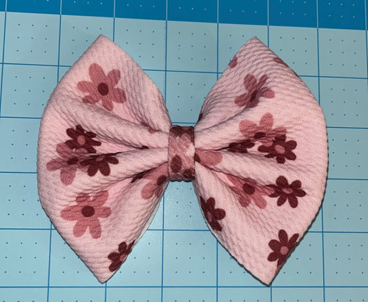 Pink Flower Hair bow