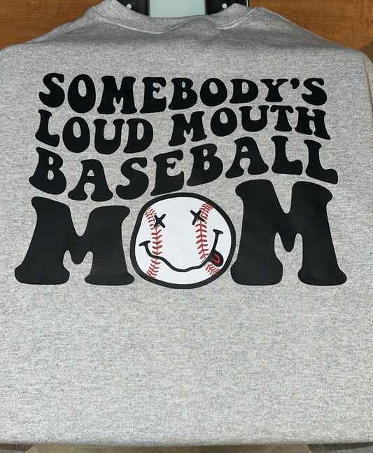 Loud Mouth Baseball Mom